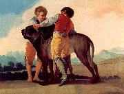 Knaben mit Bluthunden Francisco de Goya